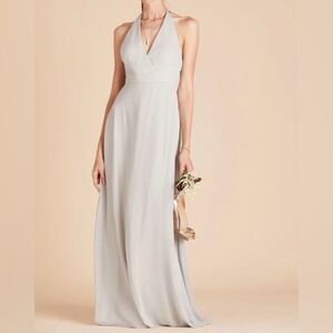 Birdy Grey Moni Convertible Maxi Dress Size M Dove Grey Bridesmaid Gown Fairy